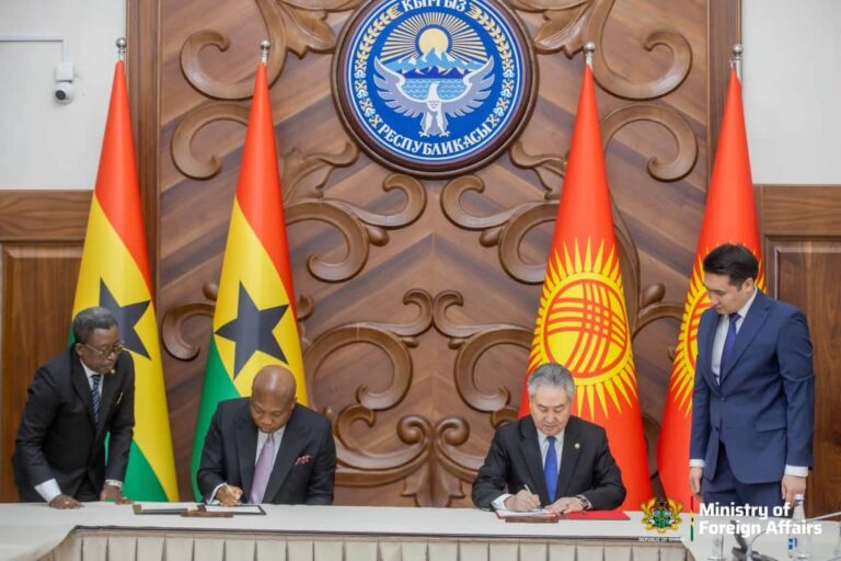 Ghana deepens ties with Kyrgyzstan through visa deal and mineral sector discussions.