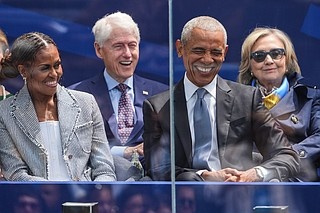 Former presidents join Obamas to open presidential museum in Chicago