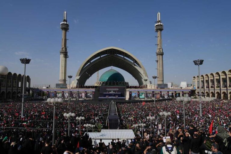 Large crowds of mourners attend slain supreme leader’s funeral in Tehran