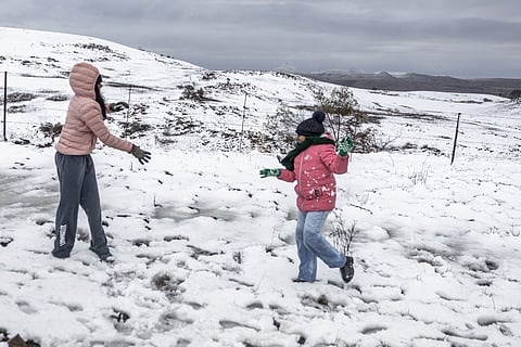 South Africa hit by icy blast as snow blankets several provinces